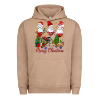 Pigment Burro Merry Christmas wine and cocktails Urban Hoodie - NancyCooperArtShop