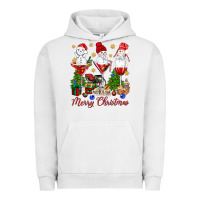 Pigment Lunar Rock Merry Christmas wine and cocktails Urban Hoodie - NancyCooperArtShop