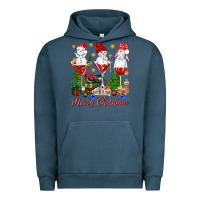 Pigment Midnight Navy Merry Christmas wine and cocktails Urban Hoodie - NancyCooperArtShop