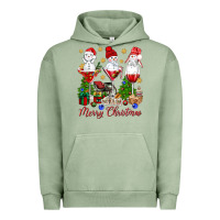 Pigment Oil Green Merry Christmas wine and cocktails Urban Hoodie - NancyCooperArtShop
