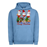 Pigment Pebble Blue Merry Christmas wine and cocktails Urban Hoodie - NancyCooperArtShop