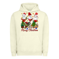 Pigment Pistachio Merry Christmas wine and cocktails Urban Hoodie - NancyCooperArtShop