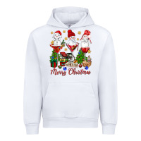 White Merry Christmas wine and cocktails Urban Hoodie - NancyCooperArtShop