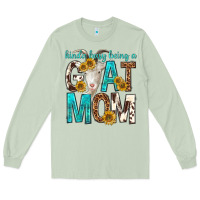Matcha kinda busy being a goat mom Long Sleeve Tee - texasbilliewilder