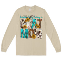 Mushroom kinda busy being a goat mom Long Sleeve Tee - texasbilliewilder