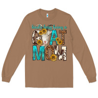 Toasted Coconut kinda busy being a goat mom Long Sleeve Tee - texasbilliewilder