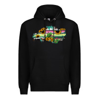 Black North Carolina Map Sunflower Cactus Serape Premium Hoodie - RanaPortraitStore