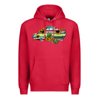 Cardinal North Carolina Map Sunflower Cactus Serape Premium Hoodie - RanaPortraitStore