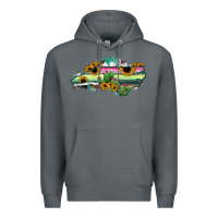 Rock North Carolina Map Sunflower Cactus Serape Premium Hoodie - RanaPortraitStore