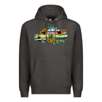 Smoke North Carolina Map Sunflower Cactus Serape Premium Hoodie - RanaPortraitStore
