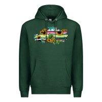 Sports Green North Carolina Map Sunflower Cactus Serape Premium Hoodie - RanaPortraitStore