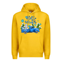 Lemon hello winter with sniwman and  truck Premium Hoodie - AdoDesignShop