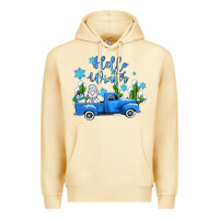Pina Colada hello winter with sniwman and  truck Premium Hoodie - AdoDesignShop