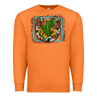 Carrot cactus sunflower cowhide horseshoe  background Premium Sweatshirt - Artiststas