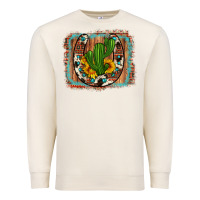 Sandshell cactus sunflower cowhide horseshoe  background Premium Sweatshirt - Artiststas