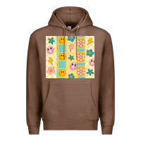 Chestnut retro daisy Premium Hoodie - MaliasSmallBusiness