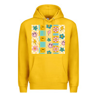 Lemon retro daisy Premium Hoodie - MaliasSmallBusiness
