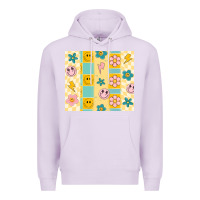 Lilac retro daisy Premium Hoodie - MaliasSmallBusiness