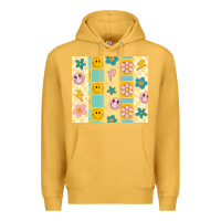 Mustard retro daisy Premium Hoodie - MaliasSmallBusiness