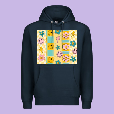 Retro Daisy Premium Hoodie Designed By Maliassmallbusiness
