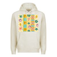 Oatmeal Heather retro daisy Premium Hoodie - MaliasSmallBusiness