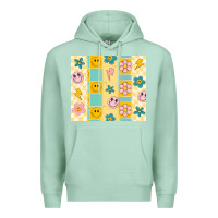 Seafoam retro daisy Premium Hoodie - MaliasSmallBusiness