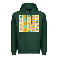Sports Green retro daisy Premium Hoodie - MaliasSmallBusiness