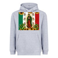 Heather Grey our lady of guadalupe Heavyweight Hoodie - JahusDesignShop