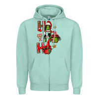 Seafoam ho ho ho afro gnomes Zipper Hoodie - FaDigitalArtStudio