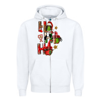 White ho ho ho afro gnomes Zipper Hoodie - FaDigitalArtStudio