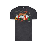 Vintage Black dachshund through the snow Vintage Tee - MaliasSmallBusiness