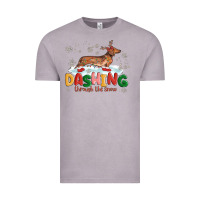Vintage Zinc dachshund through the snow Vintage Tee - MaliasSmallBusiness