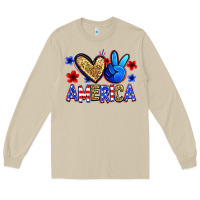 Mushroom peace love america Long Sleeve Tee - Zillion Design Studio
