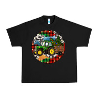 Black Christmas Farm Tractor Urban Heavy Tee - RanaPortraitStore