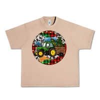Burro Christmas Farm Tractor Urban Heavy Tee - RanaPortraitStore