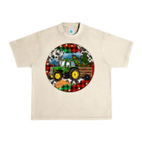 Sandshell Christmas Farm Tractor Urban Heavy Tee - RanaPortraitStore