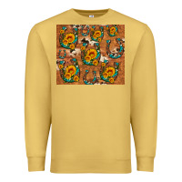 Antique Gold sunflower turquoise leopard cowhide horseshoe Premium Sweatshirt - Artiststas