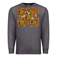 Charcoal Heather sunflower turquoise leopard cowhide horseshoe Premium Sweatshirt - Artiststas