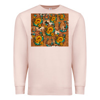 Pale Pink sunflower turquoise leopard cowhide horseshoe Premium Sweatshirt - Artiststas