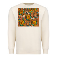 Sandshell sunflower turquoise leopard cowhide horseshoe Premium Sweatshirt - Artiststas