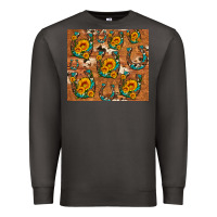 Smoke sunflower turquoise leopard cowhide horseshoe Premium Sweatshirt - Artiststas