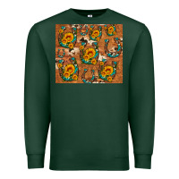 Sports Green sunflower turquoise leopard cowhide horseshoe Premium Sweatshirt - Artiststas
