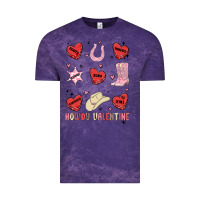 Cloud Purple howdy valentine copy Vintage Tee - MaliasSmallBusiness