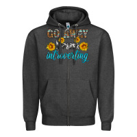Charcoal Heather go away i am introvering Zipper Hoodie - HRA Design Shop