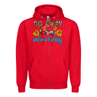 Red go away i am introvering Zipper Hoodie - HRA Design Shop