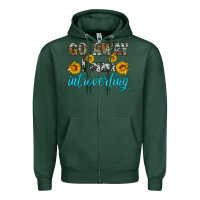 Sports Green go away i am introvering Zipper Hoodie - HRA Design Shop