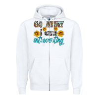 White go away i am introvering Zipper Hoodie - HRA Design Shop