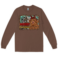 Chestnut merry christmas highland cow Long Sleeve Tee - RanaPortraitStore
