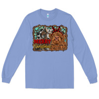 Colony Blue merry christmas highland cow Long Sleeve Tee - RanaPortraitStore