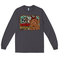 Smoke merry christmas highland cow Long Sleeve Tee - RanaPortraitStore